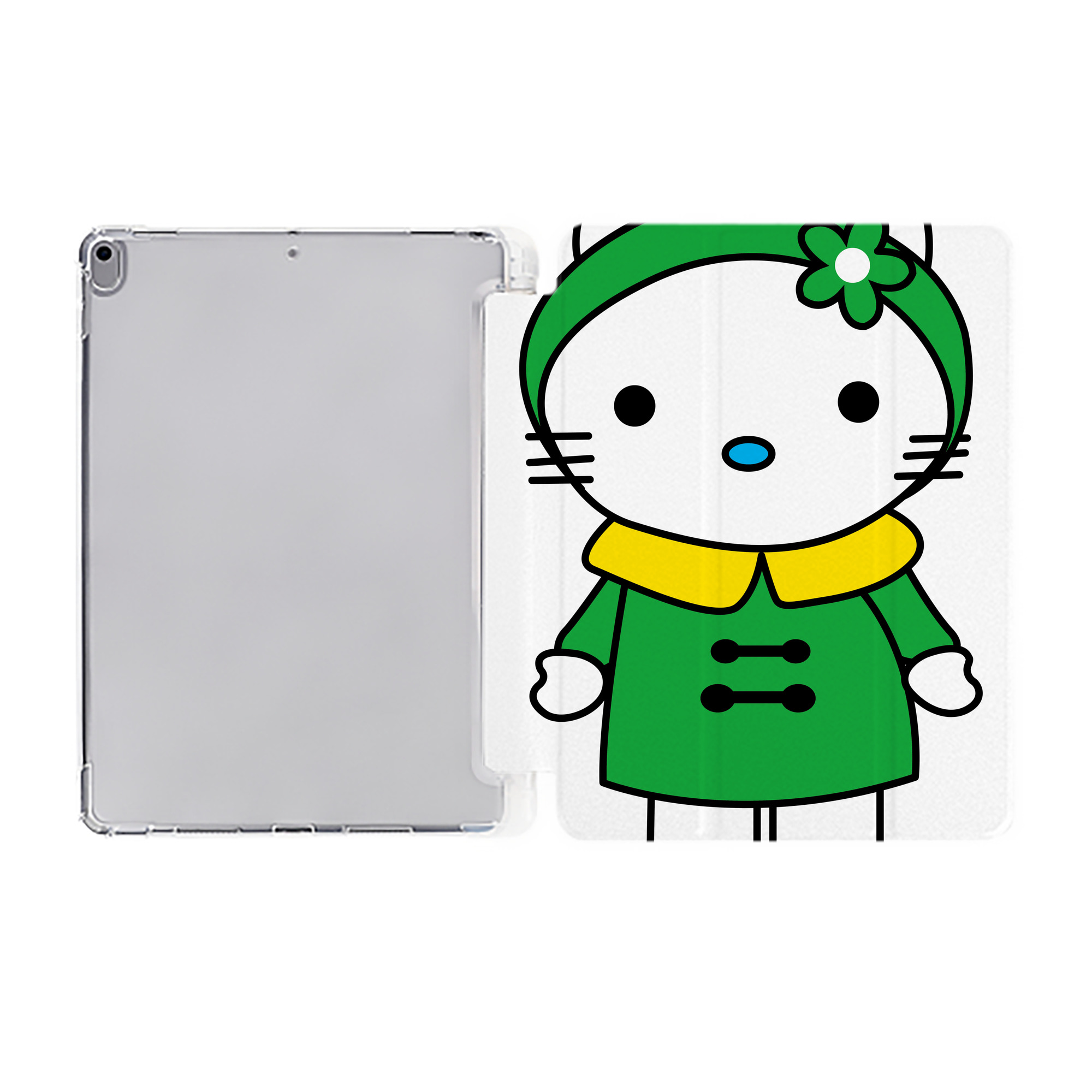 （画像用） Hello Kitty ハローキティ IPad ケース ペン収納付き 三つ折りスタンド PUレザー×シリコン 対応機種9.5/10.5/10.9インチ